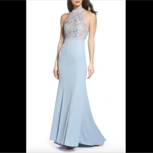 NWT Jarlo Caden Lace Detail Trumpet Gown‎